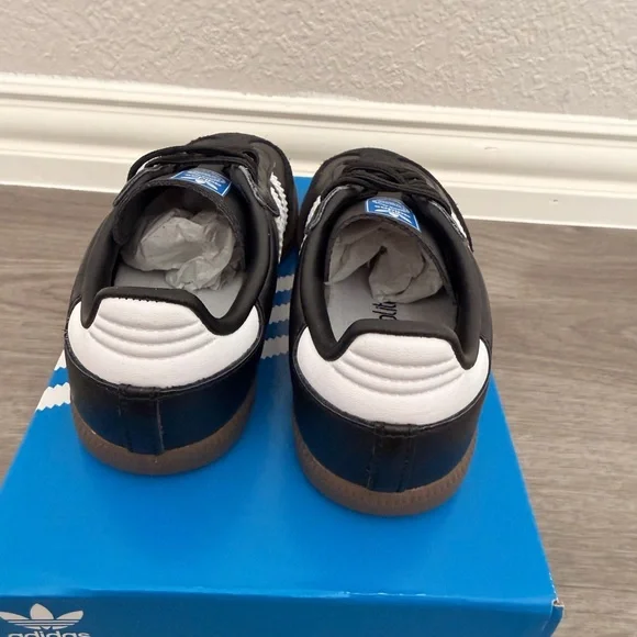 Adidas Kids Samba OG Black with White Stripes Size 9K(little kids) - Picture 3 of 5